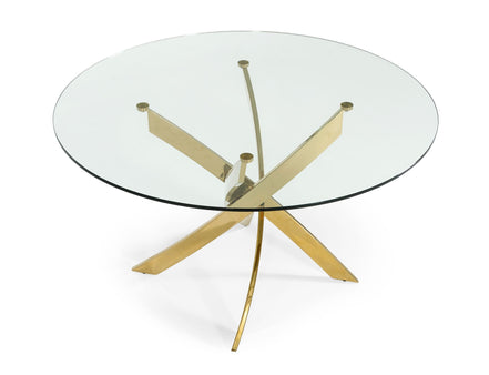 Pyrite - Modern Round Glass Dining Table - image 2