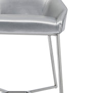 Sarah Modern Pearl Grey Leatherette Dining Chair (Set of 2) - image 3