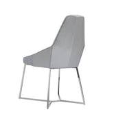 Sarah Modern Pearl Grey Leatherette Dining Chair (Set of 2) - image 4