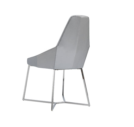 Sarah Modern Pearl Grey Leatherette Dining Chair (Set of 2) - image 4