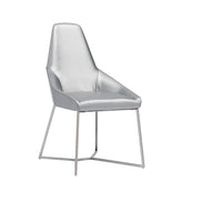 Sarah Modern Pearl Grey Leatherette Dining Chair (Set of 2) - image 5