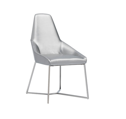 Sarah Modern Pearl Grey Leatherette Dining Chair (Set of 2) - image 5