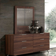 Brooklyn Italian Modern Walnut Mirror - image 2