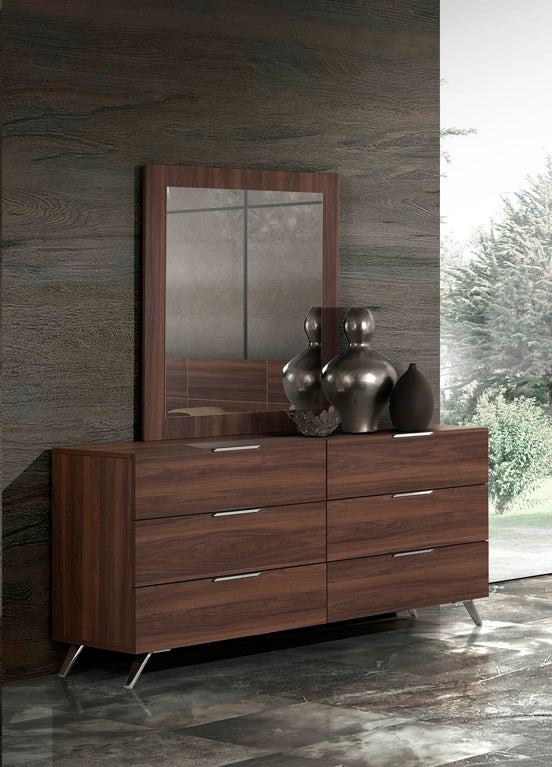 Brooklyn Italian Modern Walnut Mirror - image 2