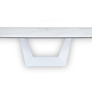 Baldwin - Modern White Ceramic Extendable Dining Table