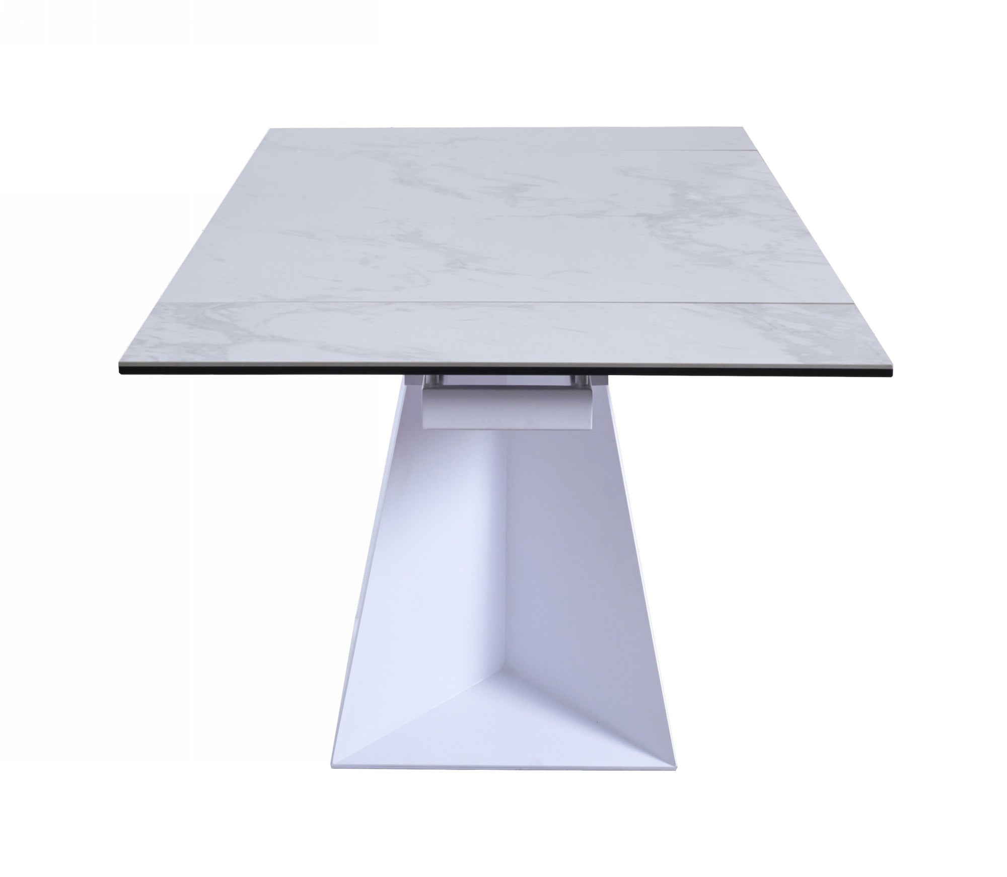 Baldwin - Modern White Ceramic Extendable Dining Table - image 4
