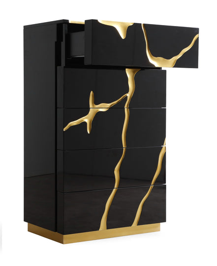 Aspen - Modern Black & Gold Chest - image 5
