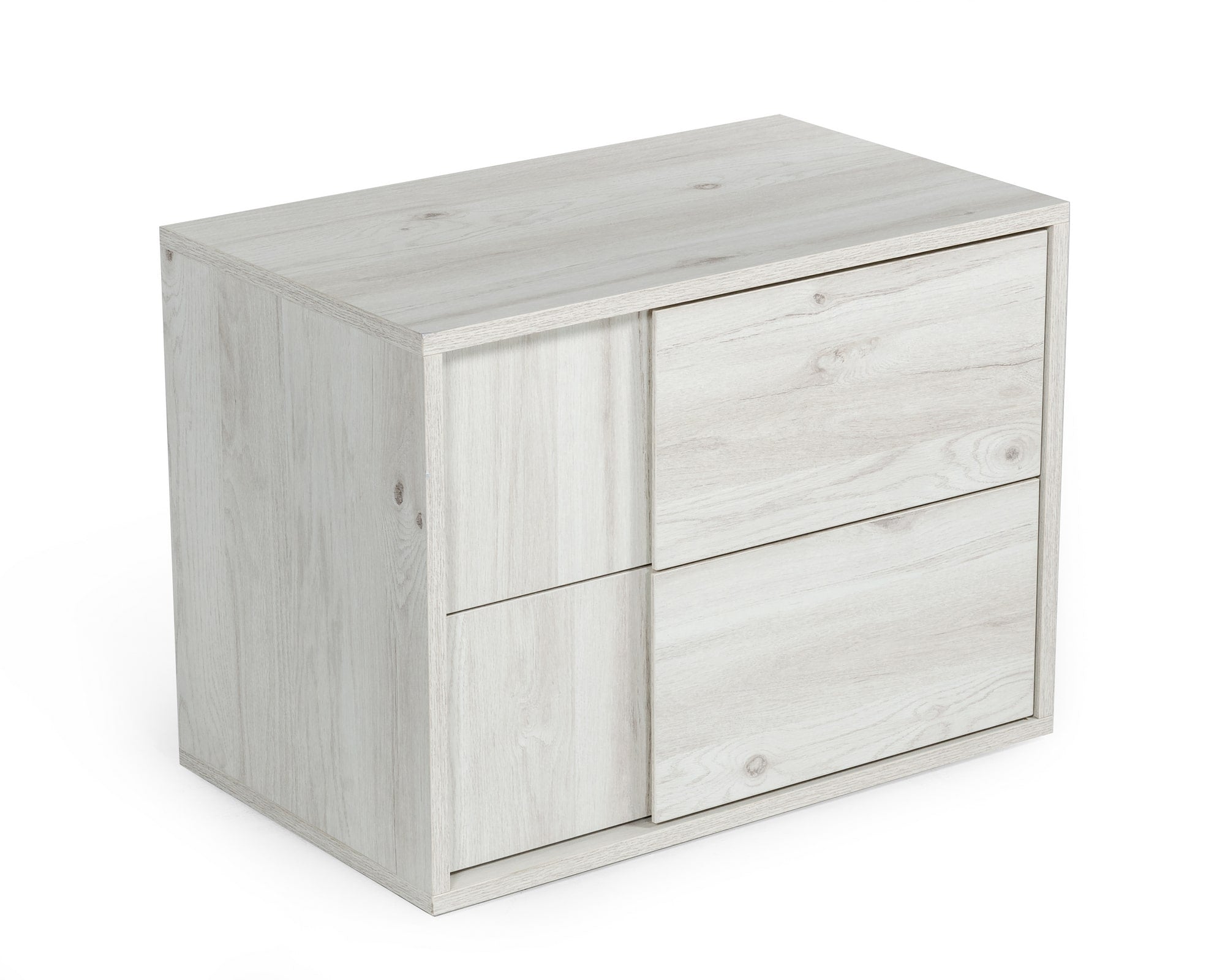 Asus - Italian Modern White Washed Oak Nightstand - image 2