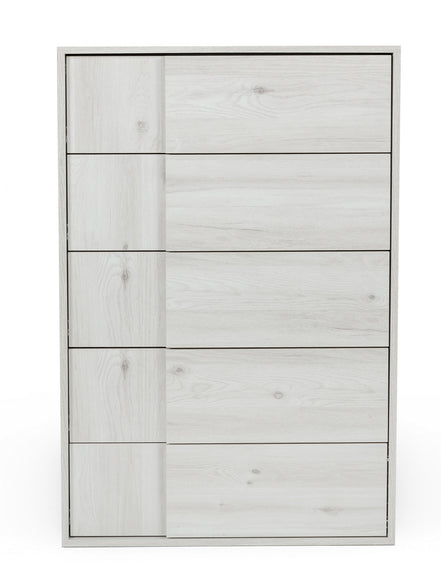 Asus - Italian Modern White Washed Oak Chest