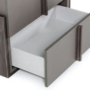 Lucia - Italian Modern Elm and Matte Grey Nightstand - image 2