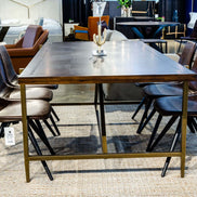 Shane - Modern Acacia & Brass Dining Table - image 5
