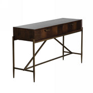 Shane - Modern Acacia & Brass Console Table - image 2