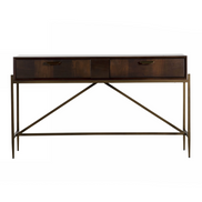 Shane - Modern Acacia & Brass Console Table - image 3