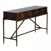 Shane - Modern Acacia & Brass Console Table - image 5