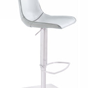 Manning - Modern White Adjustable Bar Stool