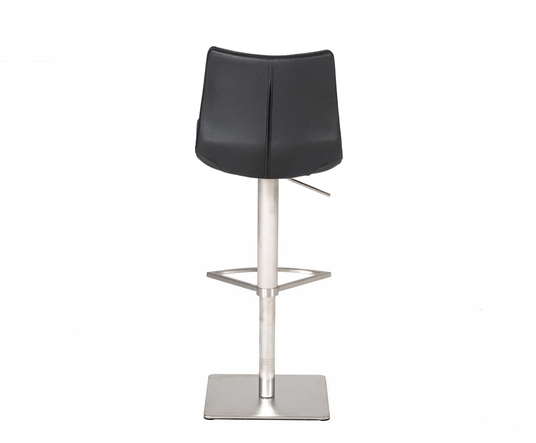 Aaron - Modern Black Eco-Leather Bar Stool