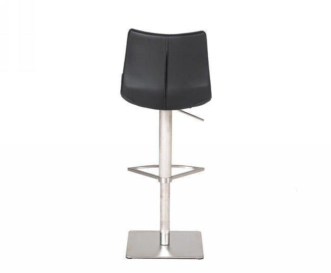 Aaron - Modern Black Eco-Leather Bar Stool