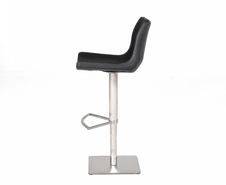 Aaron - Modern Black Eco-Leather Bar Stool - image 2
