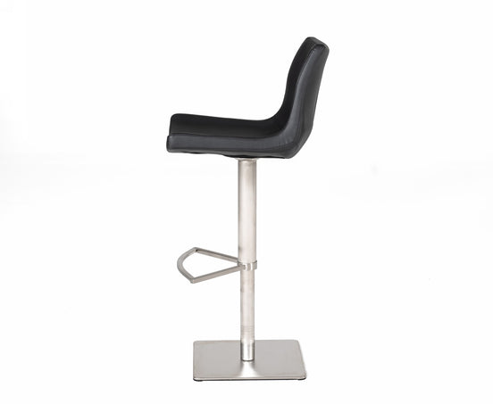 Aaron - Modern Black Eco-Leather Bar Stool - image 2