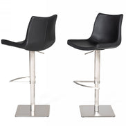 Aaron - Modern Black Eco-Leather Bar Stool - image 4