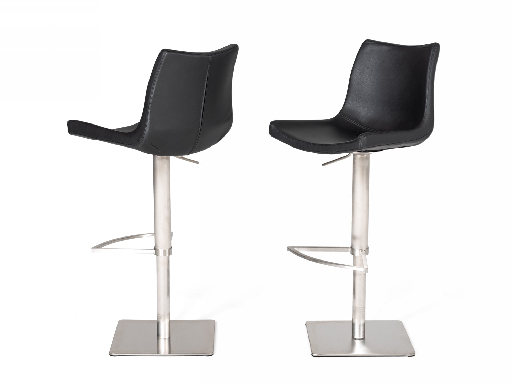 Aaron - Modern Black Eco-Leather Bar Stool - image 4