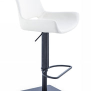 Niles - Modern White Adjustable Bar Stool