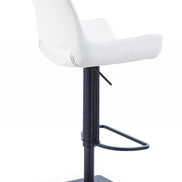 Niles - Modern White Adjustable Bar Stool - image 2