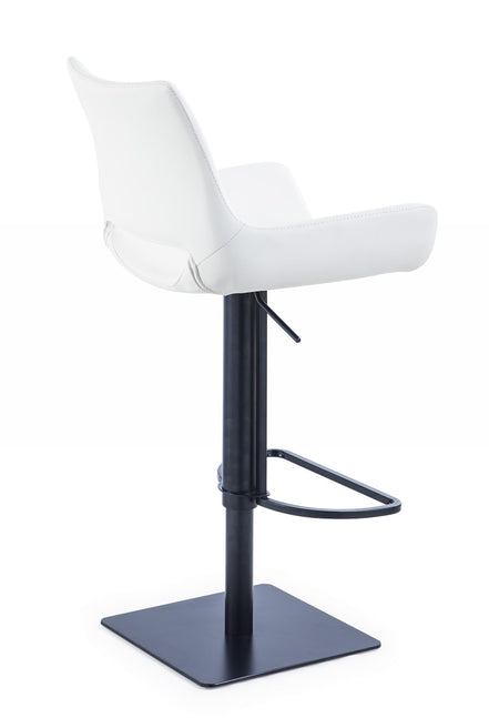 Niles - Modern White Adjustable Bar Stool - image 2