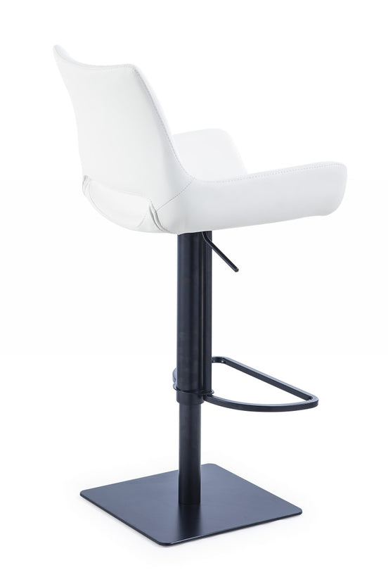 Niles - Modern White Adjustable Bar Stool - image 2