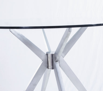 Dallas - Modern Brushed Stainless Steel Dining Table - image 2