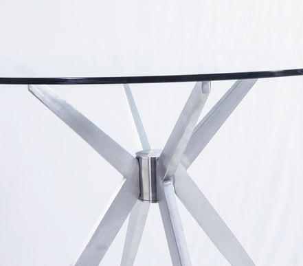 Dallas - Modern Brushed Stainless Steel Dining Table - image 5