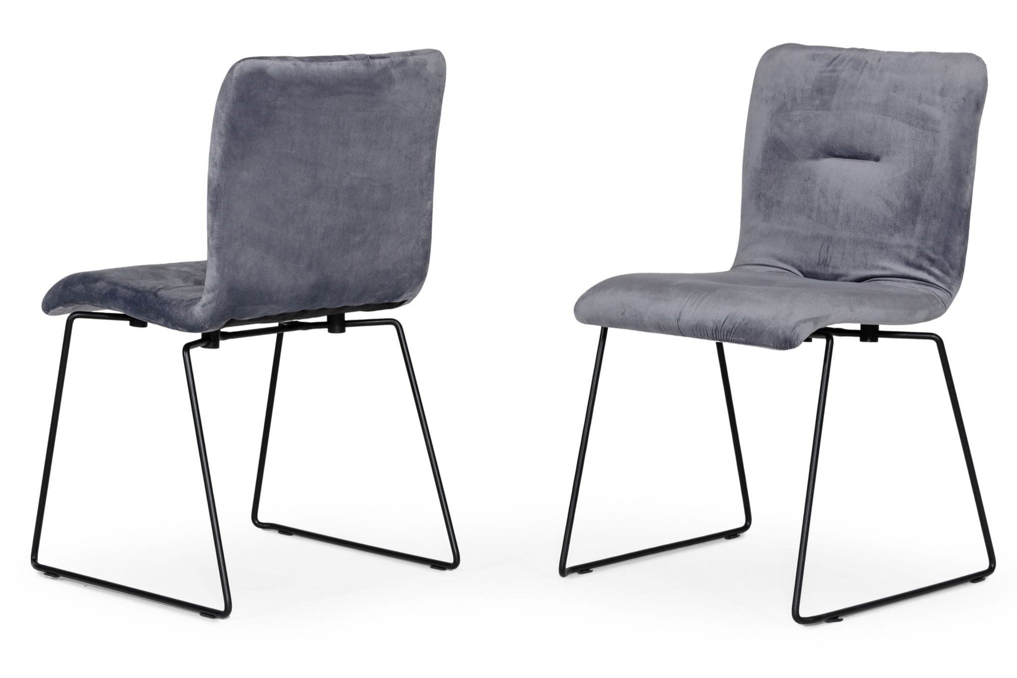 Yannis - Modern Grey Fabric Dining Chair (Set of 2)