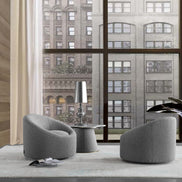 Frontier - Glam Grey Fabric Accent Chair