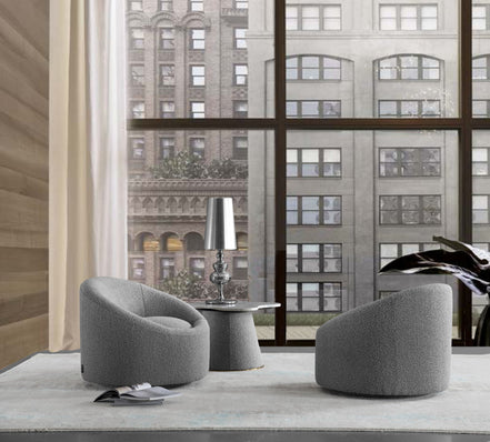 Frontier - Glam Grey Fabric Accent Chair