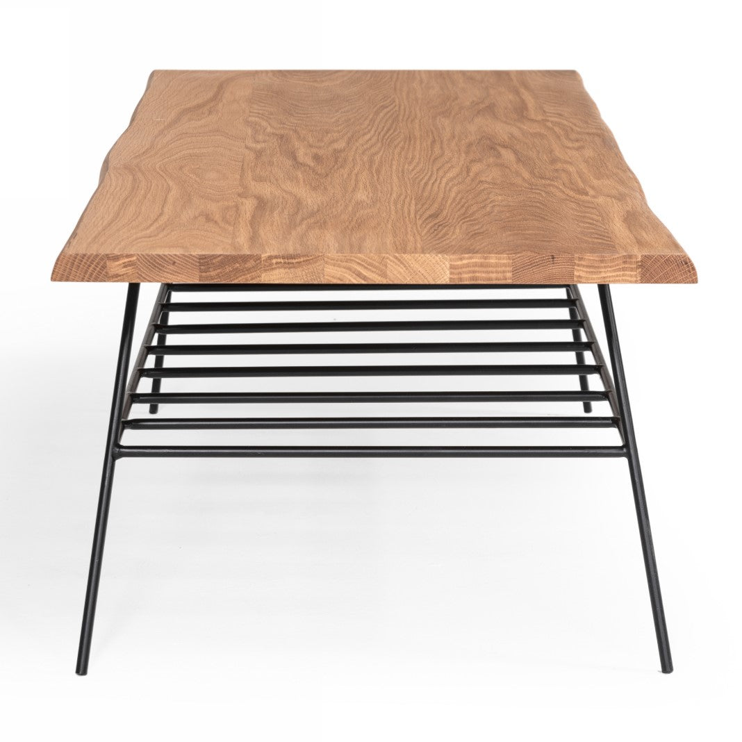 Barnum - Industrial Oak and Black Iron Live Edge Coffee Table - image 2