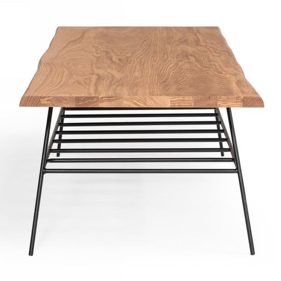 Barnum - Industrial Oak and Black Iron Live Edge Coffee Table - image 2
