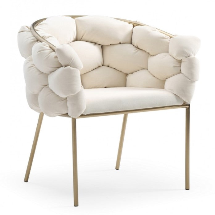 Debra Modern Off-White Fabric Dining Chair - image 5