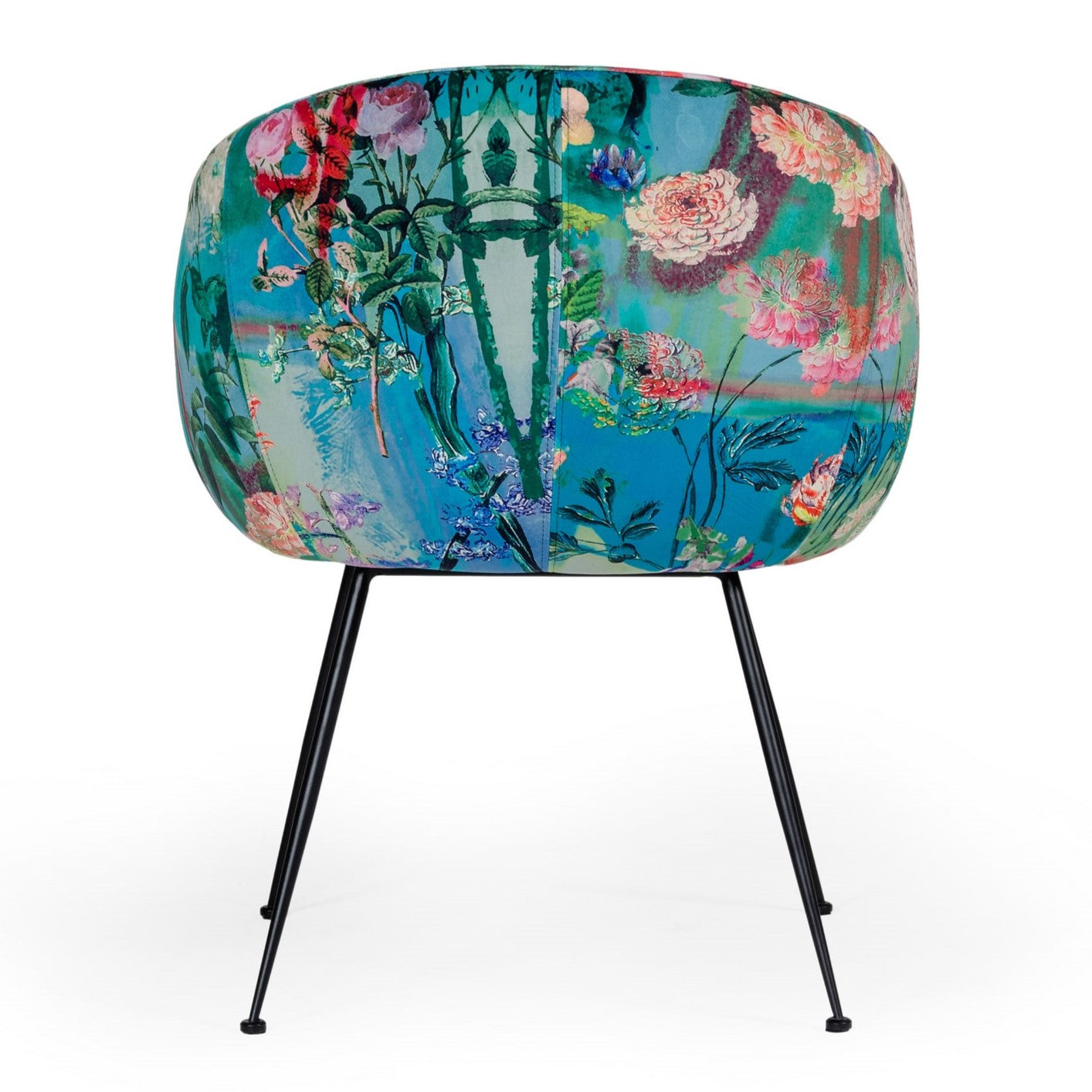 Roxann - Contemporary Floral Velvet Dining Chair - image 4