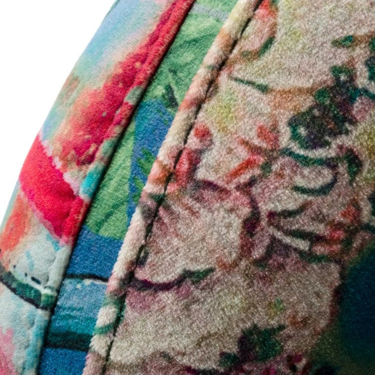 Falco - Contemporary Floral Velvet and Gold Accent Chair - image 4