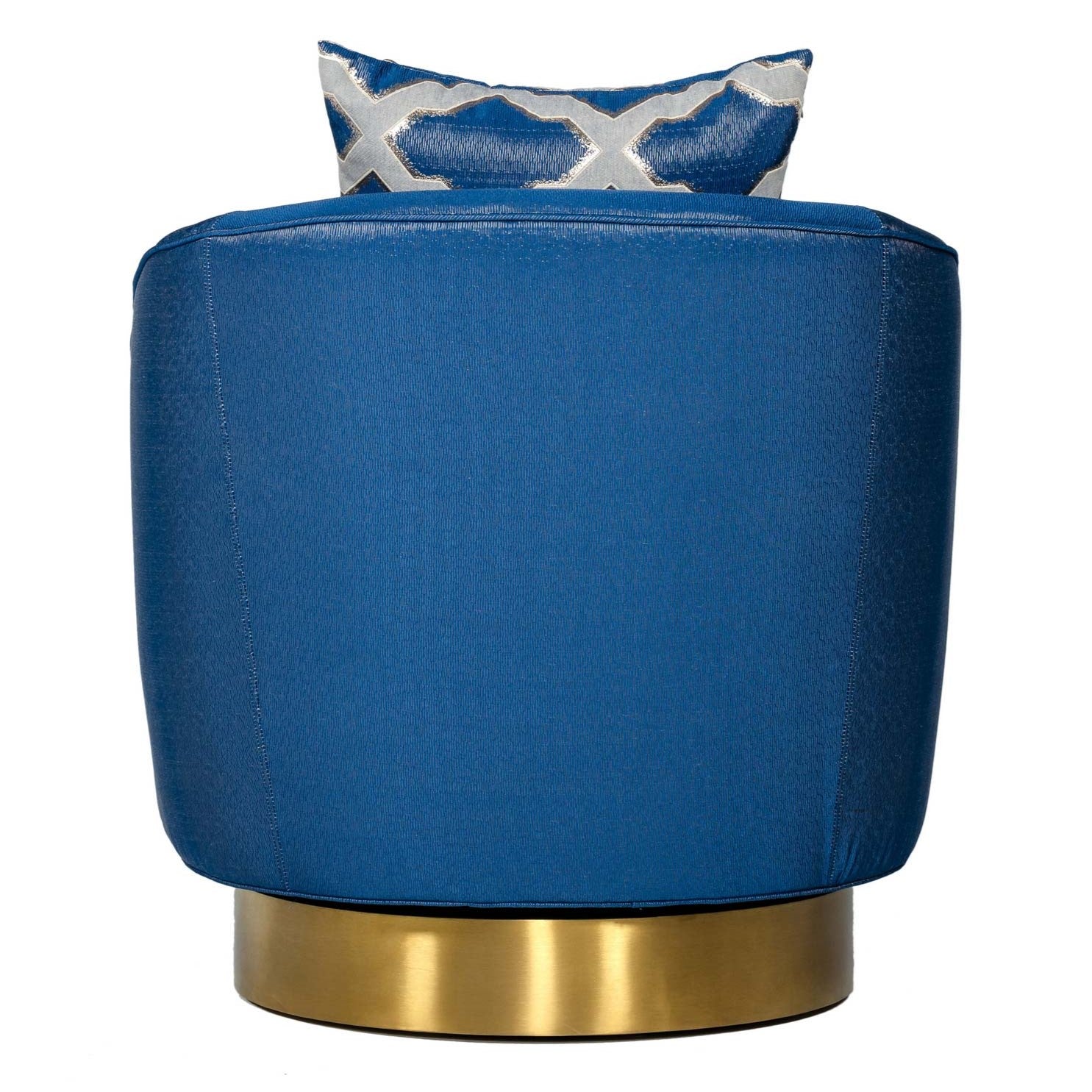 Niagra - Glam Blue and Gold Fabric Accent Chair - image 3