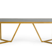 Nolte - Glam Black Zebrawood and Gold Dining Table - image 2