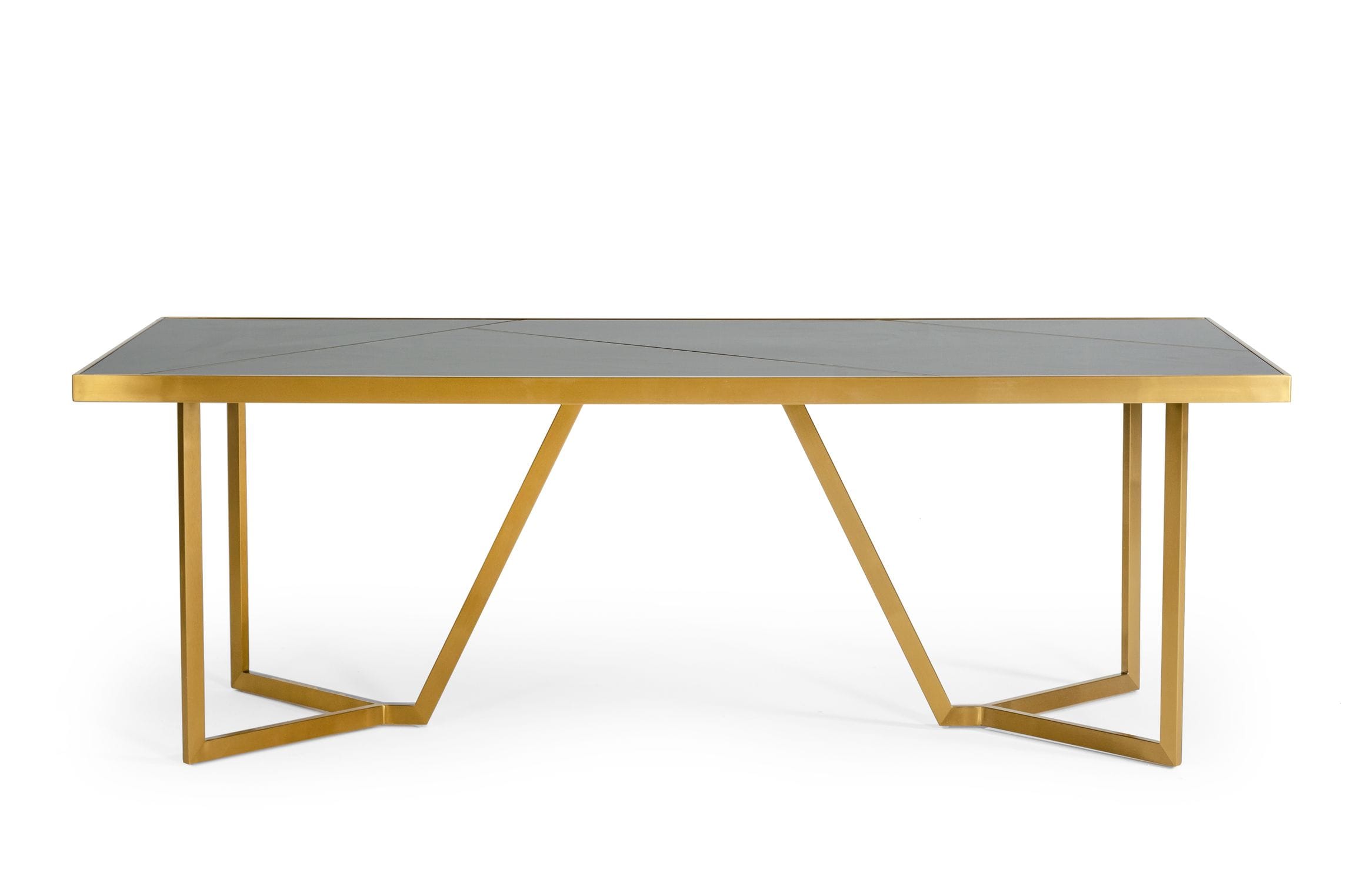 Nolte - Glam Black Zebrawood and Gold Dining Table - image 2