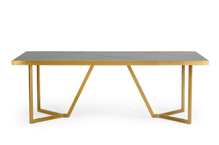 Nolte - Glam Black Zebrawood and Gold Dining Table - image 2