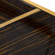 Nolte - Glam Black Zebrawood and Gold Dining Table - image 3