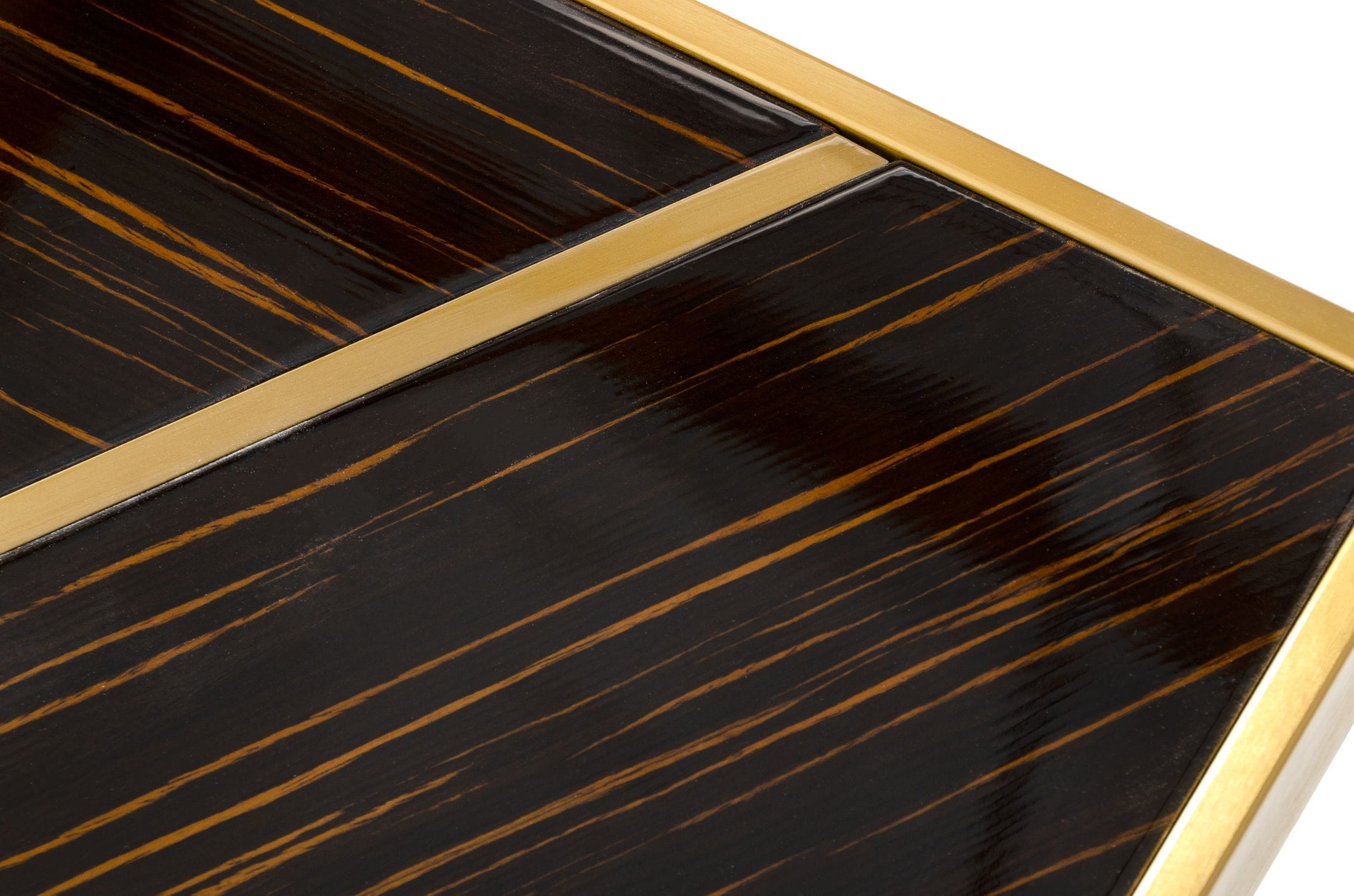Nolte - Glam Black Zebrawood and Gold Dining Table - image 3