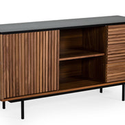 Maggie - Modern Walnut and Grey Buffet