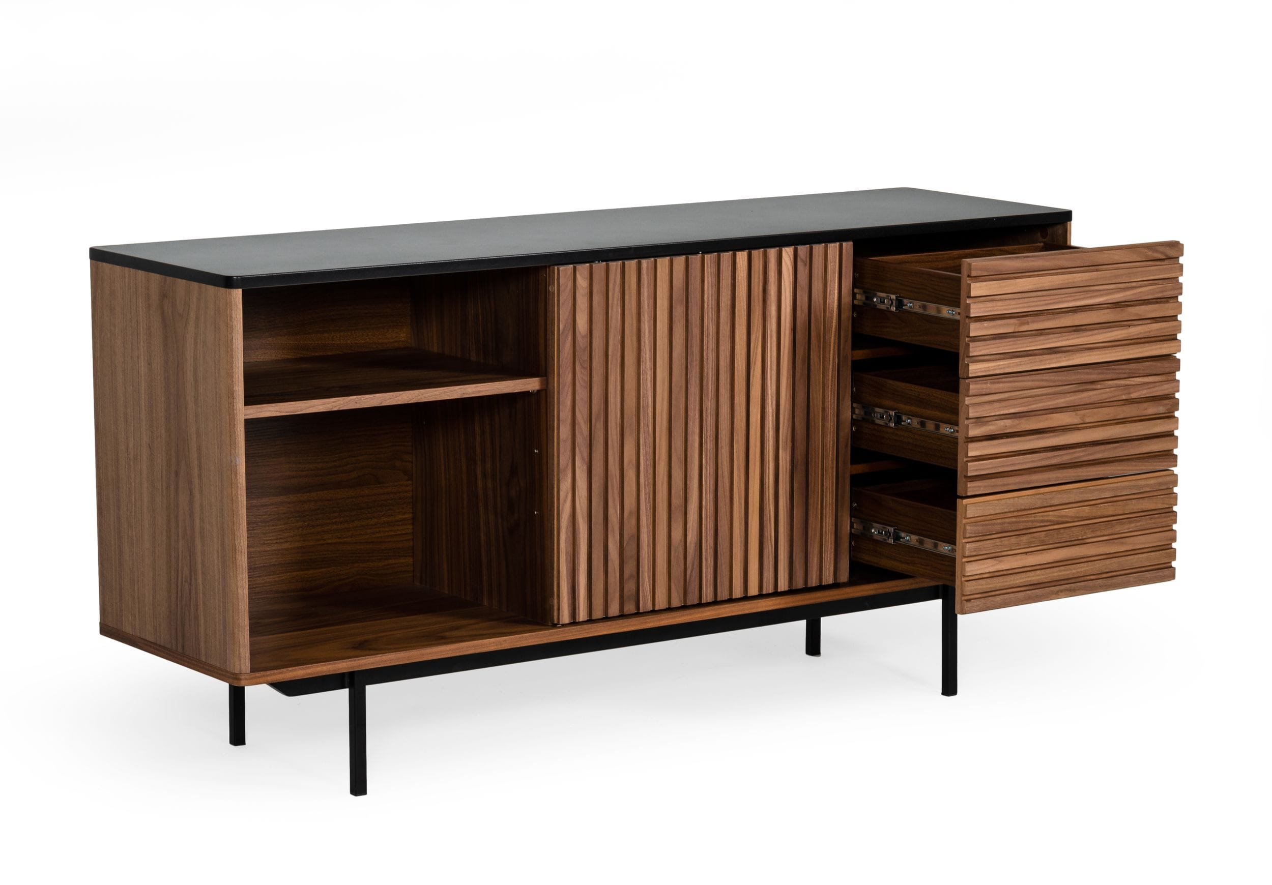 Maggie - Modern Walnut and Grey Buffet - image 2