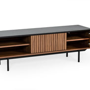 Maggie - Modern Walnut and Grey TV Stand
