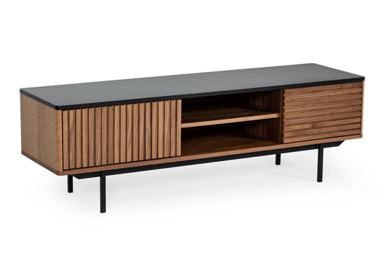 Maggie - Modern Walnut and Grey TV Stand - image 2