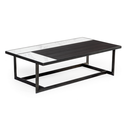 Fargo - Modern Ceramic & Grey Walnut Coffee Table - image 2